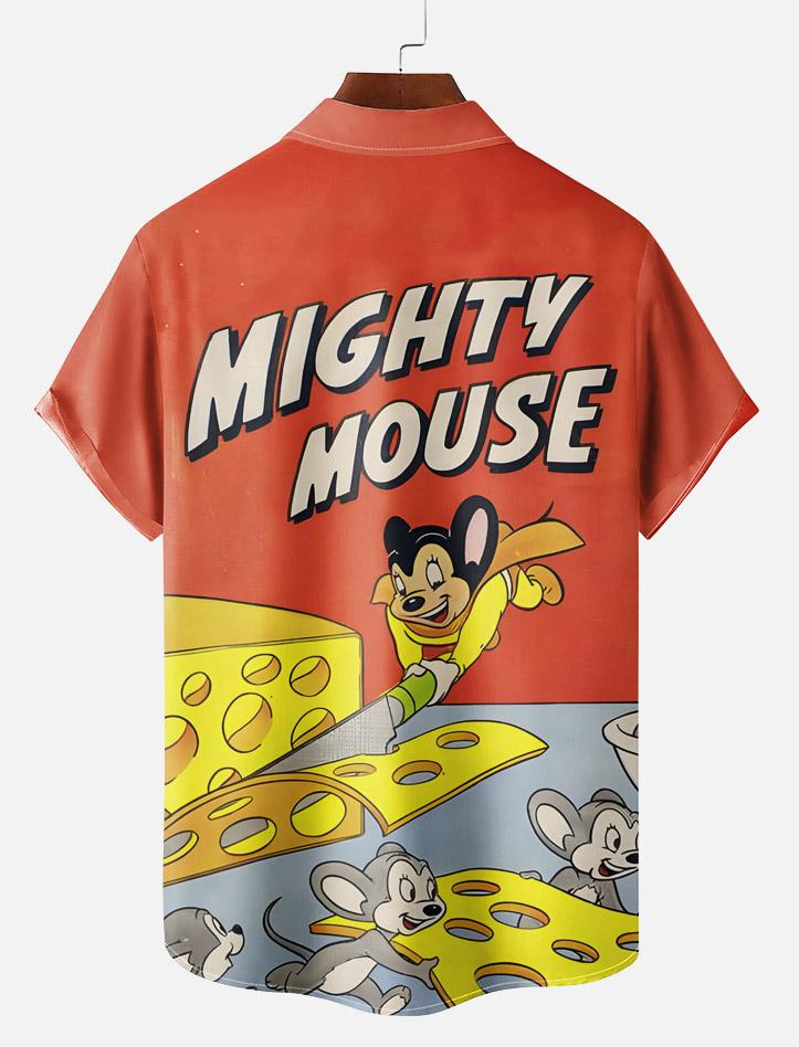 Classic Cartoon pattern short sleeved shirt