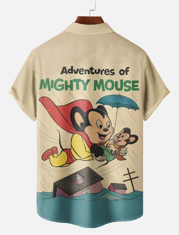 Classic Cartoon pattern short sleeved shirt