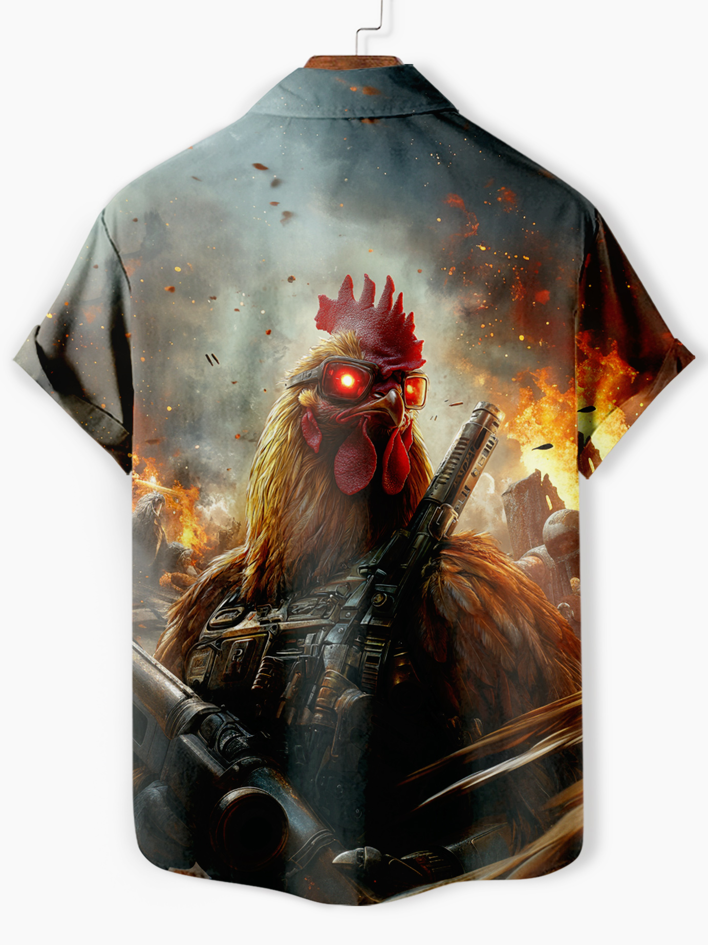 Men's classic movie Terminator animal fun graphic short sleeve shirt