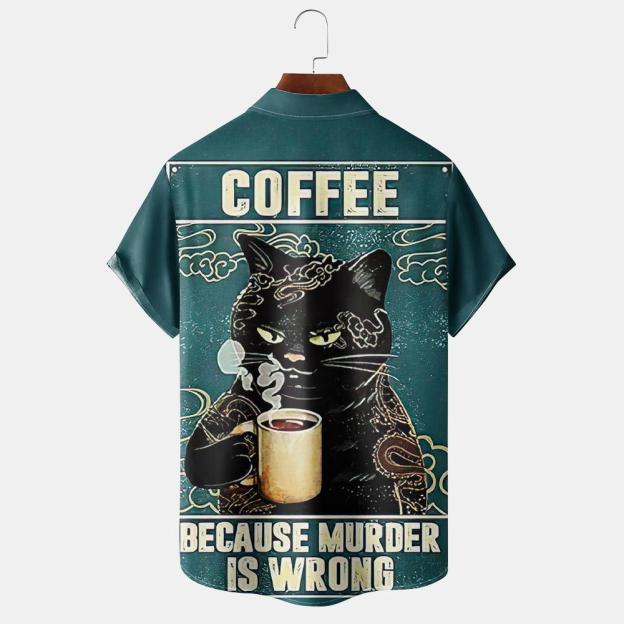 Vintage Magazine pattern short sleeved shirt