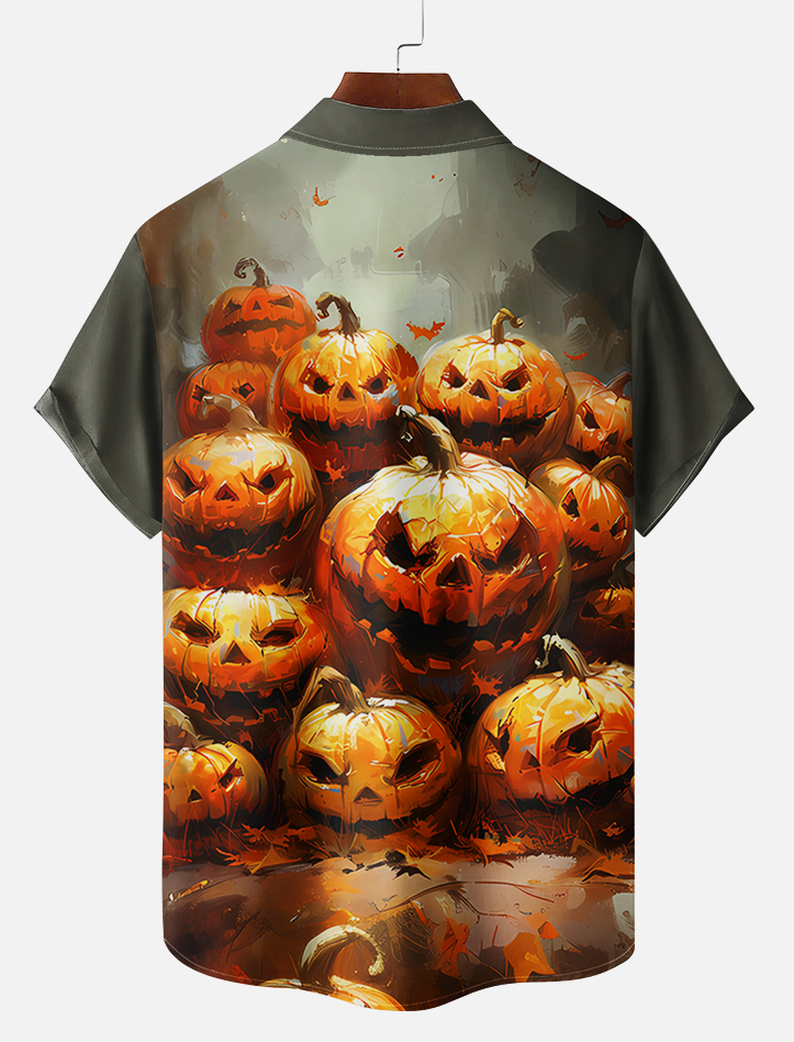 Halloween graphic short sleeve shirt