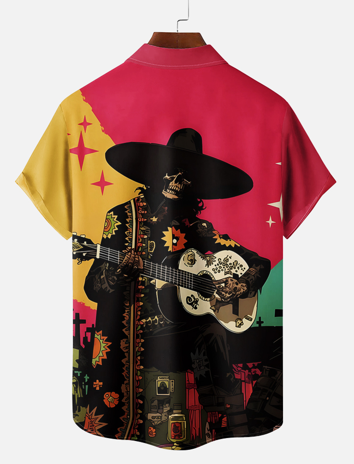 Men's Day of the Dead Graphic Short Sleeve Shirt