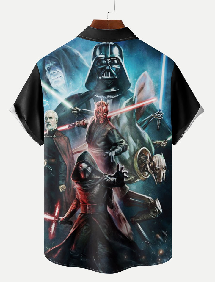  Classic Movie pattern short sleeved shirt