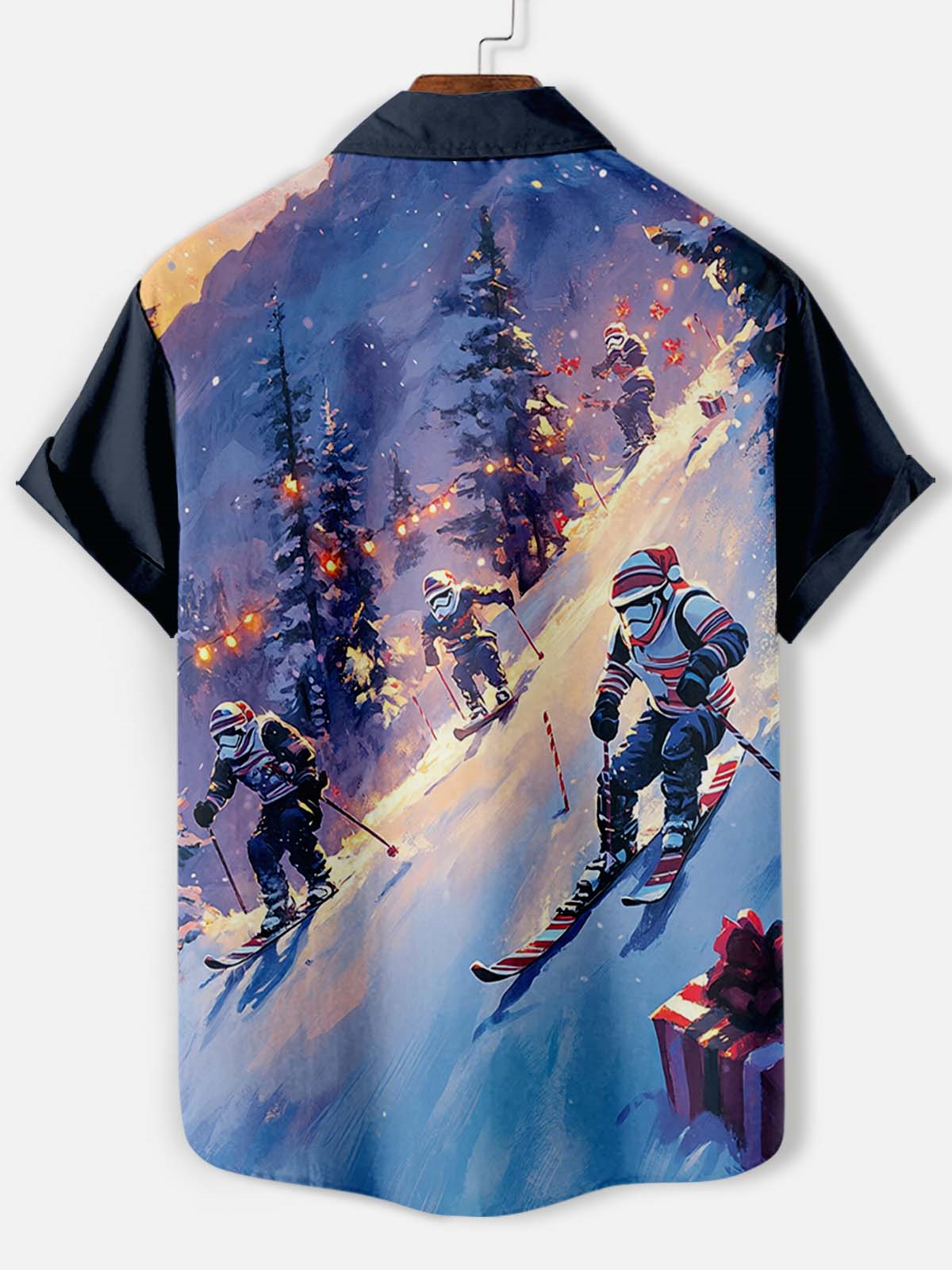 Men's Classic Movie Christmas Graphic Short Sleeve Shirt