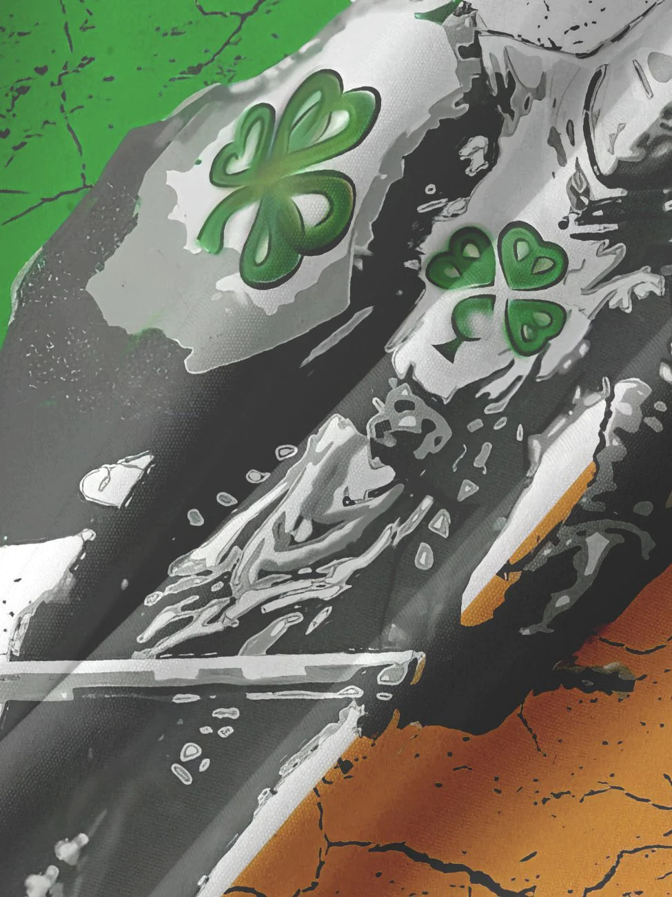 Men's St. Patrick's Day Three Leaf Soldier Print Casual Short Sleeve Pocket Shirt