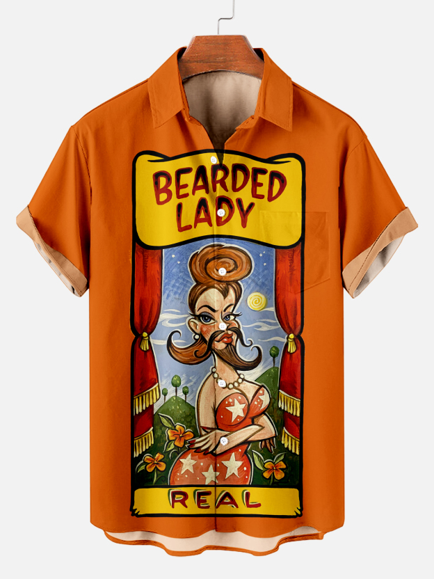 Men's Hawaiian Fun Little Yellow Duck Holiday Casual Short Sleeve Shir