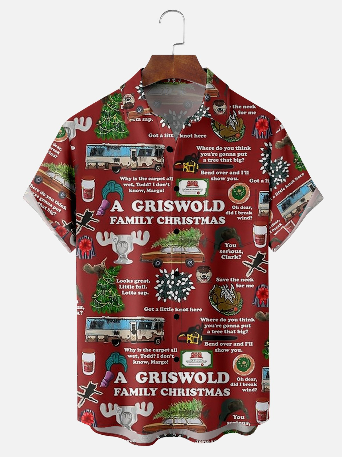 Men's Christmas Graphic Short Sleeve Shirt