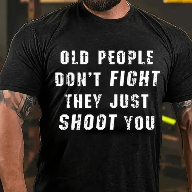 Men's Slogan Text Short Sleeve Round Neck T-Shirt