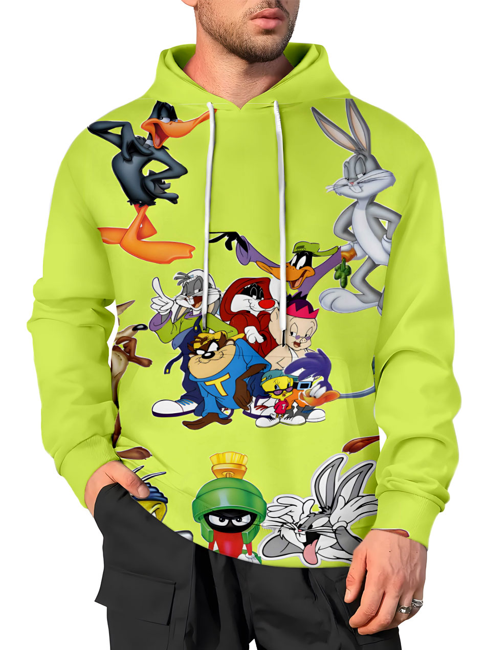 Men's Casual Art Cartoon Graphic Hoodie