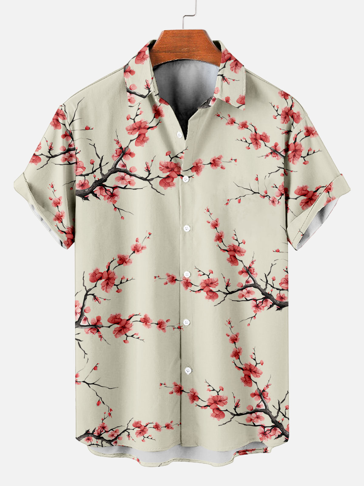 Men's Short Refreshing elegant hawaii Sleeve Shirt 