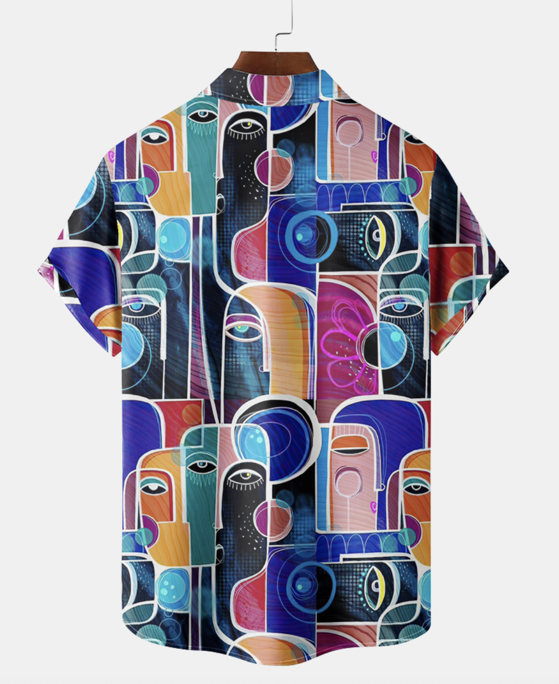 Abstract art painting short sleeved shirt