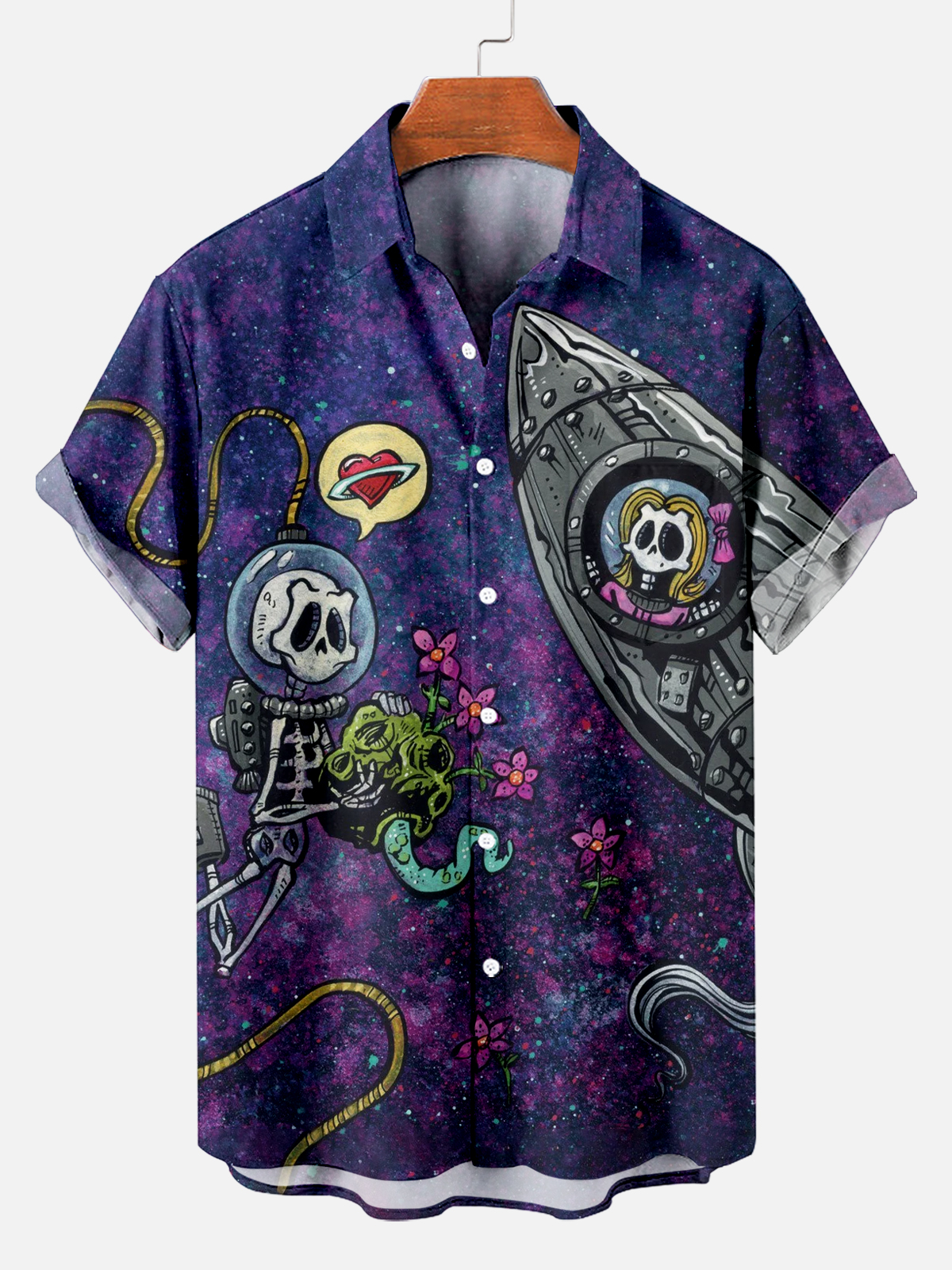 Men's Hawaiian Fun Little Yellow Duck Holiday Casual Short Sleeve Shir