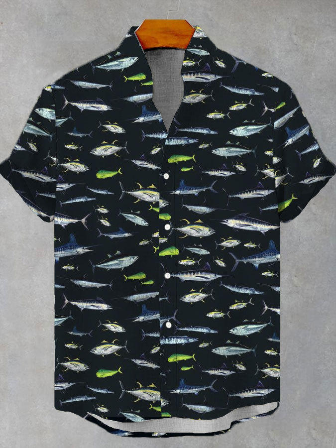 Ocean Creature Graphic Short Sleeve Shirt