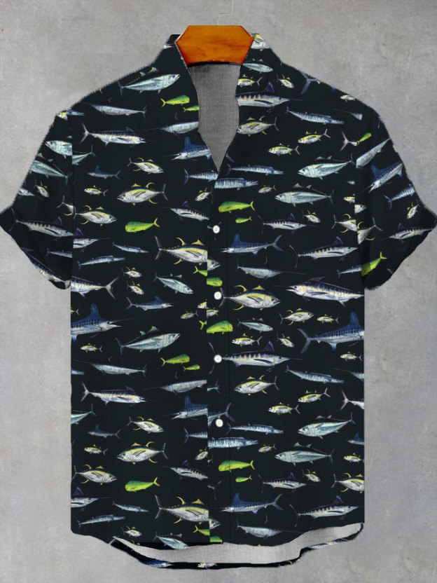 Ocean Creature Graphic Short Sleeve Shirt