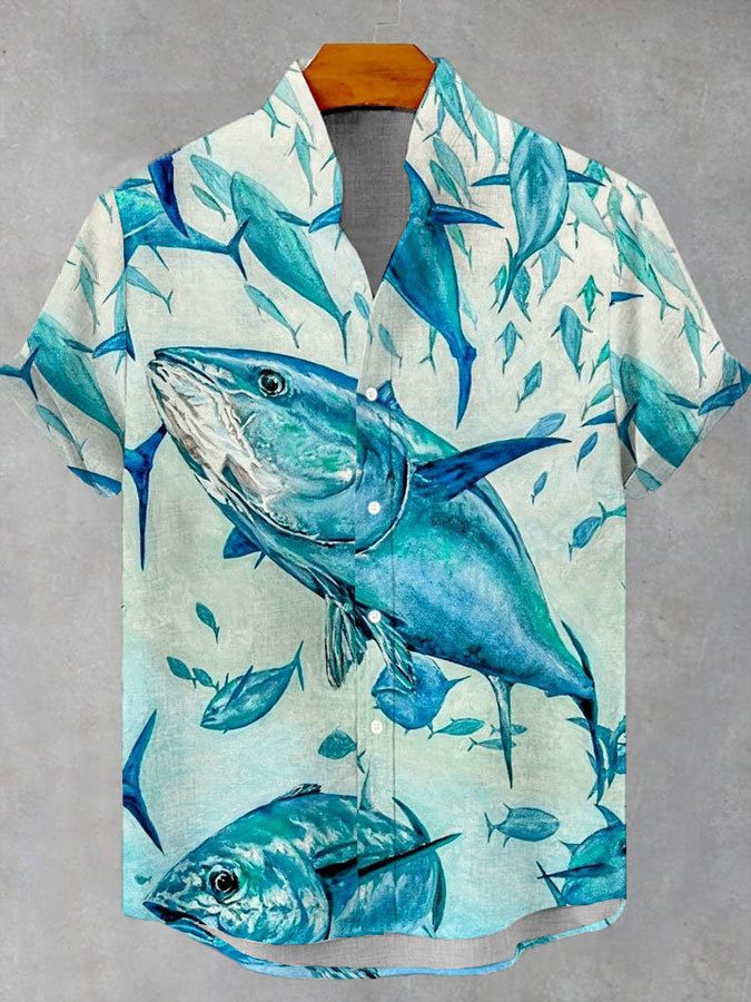 Ocean Creature Graphic Short Sleeve Shirt