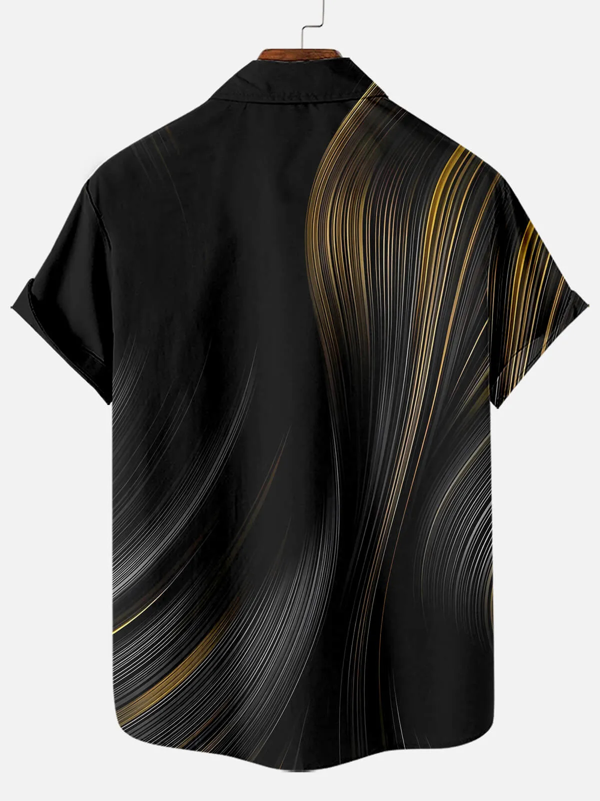 Men's Easter Cross Colorful Striped Casual Short Sleeve Shirt