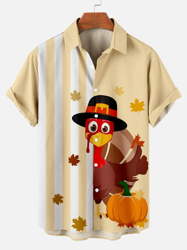 Men's Classic Thanksgiving Print Shirt