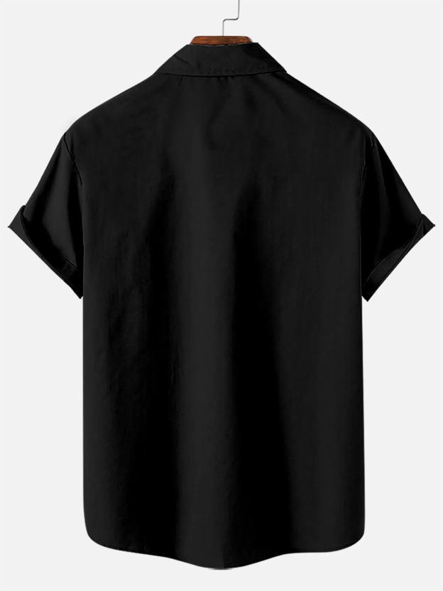 Men's Nostalgic Anime Character Retro Car Short Sleeve Shirt