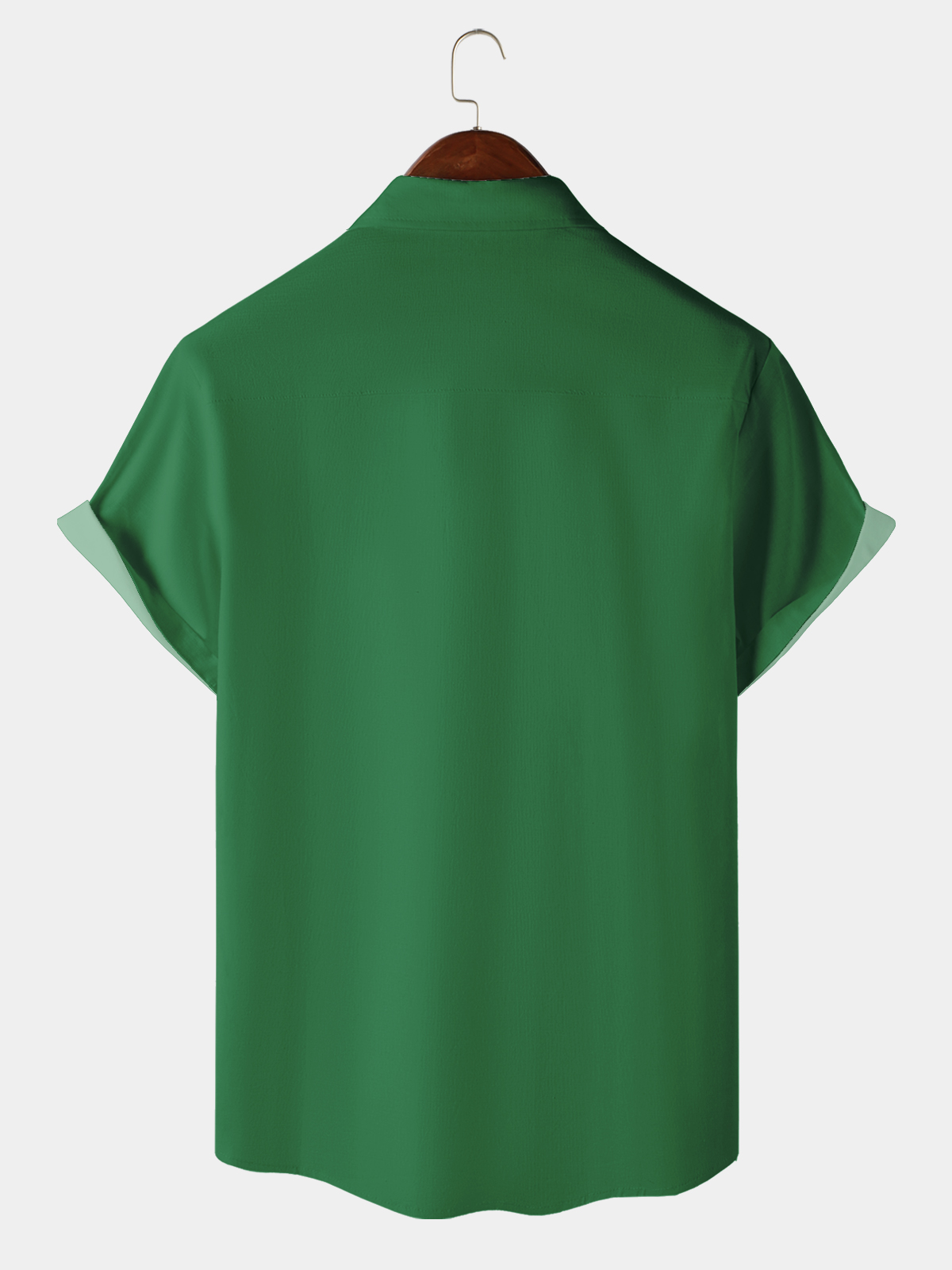 Men's Casual Holiday St. Patrick's Day Element Printed Lapel Short Sleeve Shirt