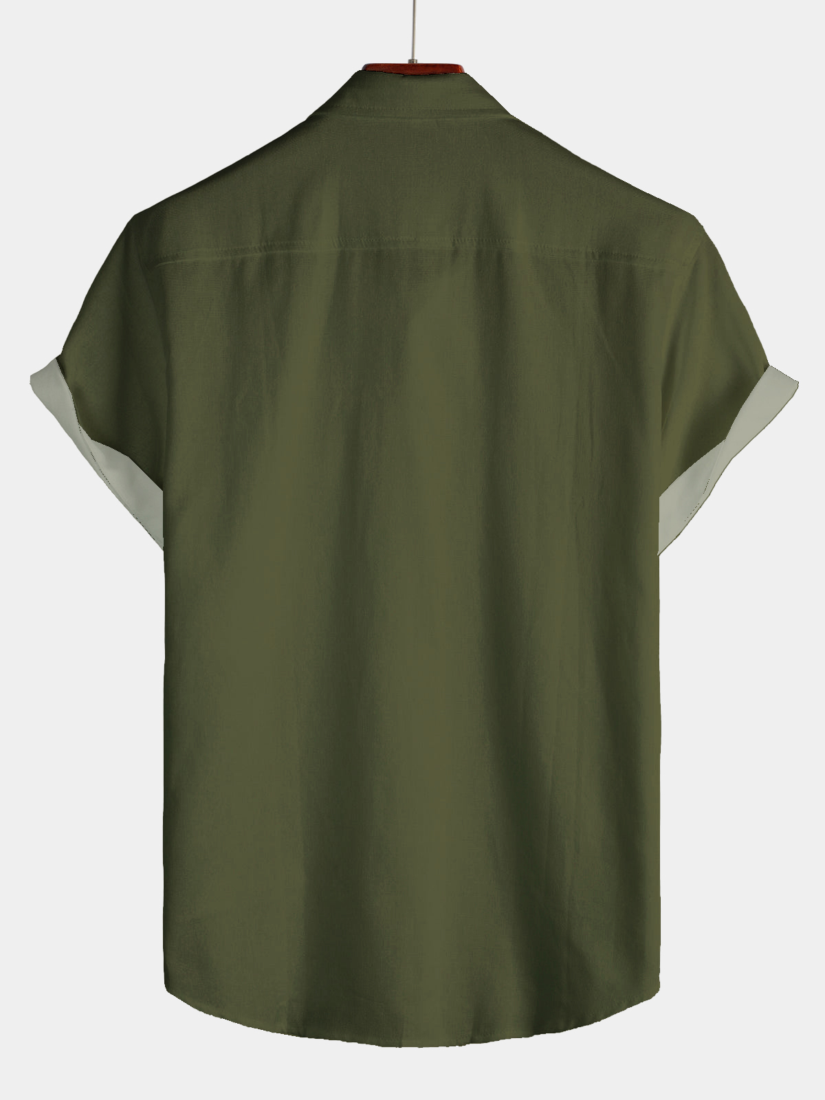 Men's casual lapel short sleeved shirt