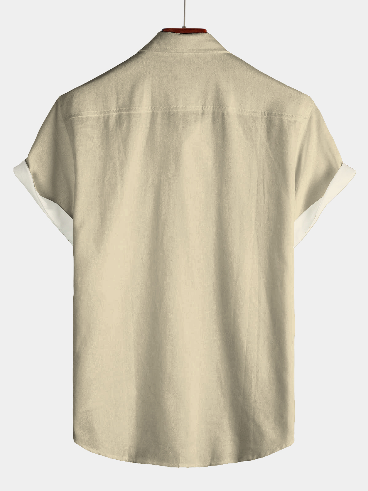 Men's casual lapel short sleeved shirt