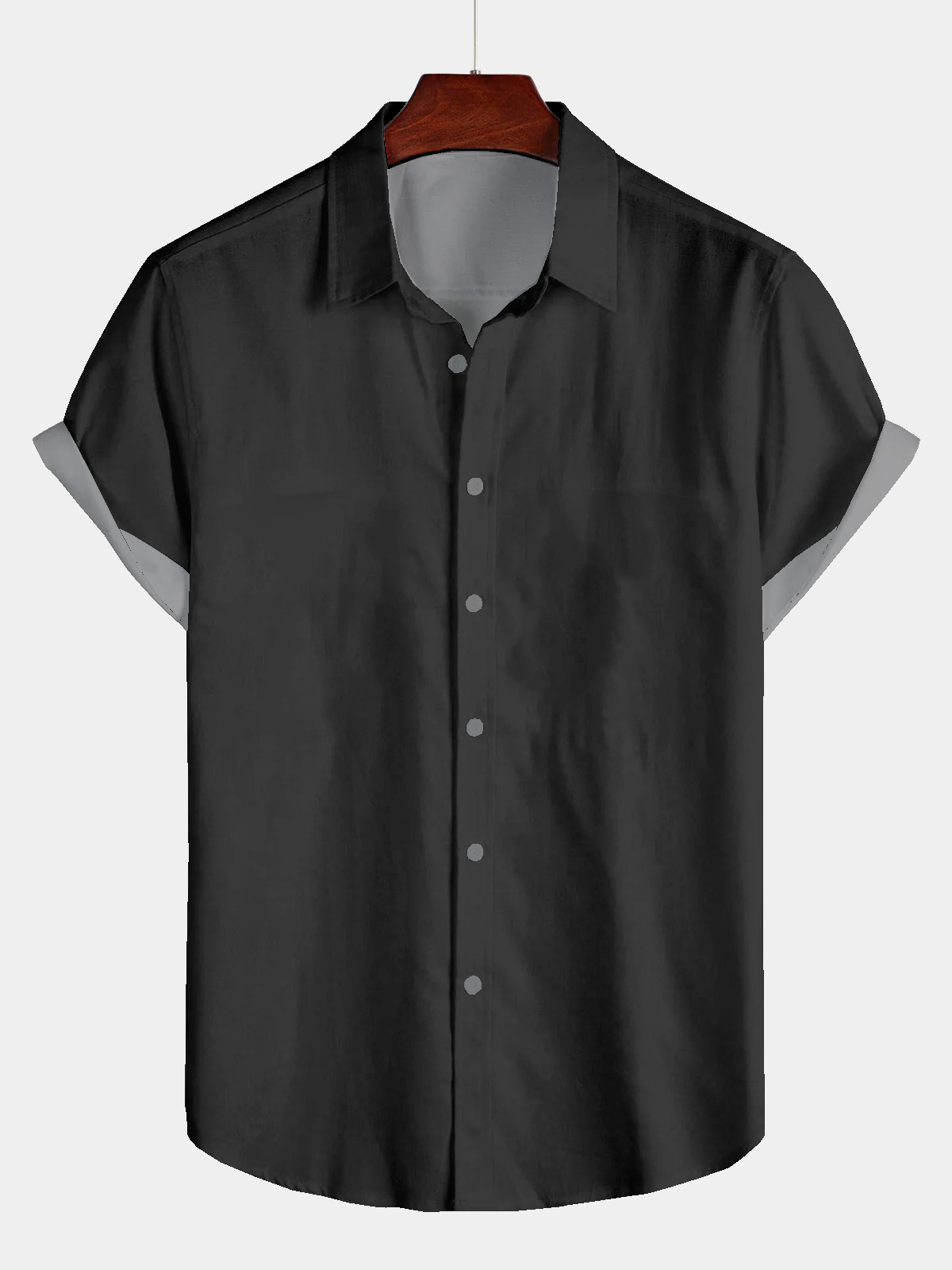 Men's casual lapel short sleeved shirt