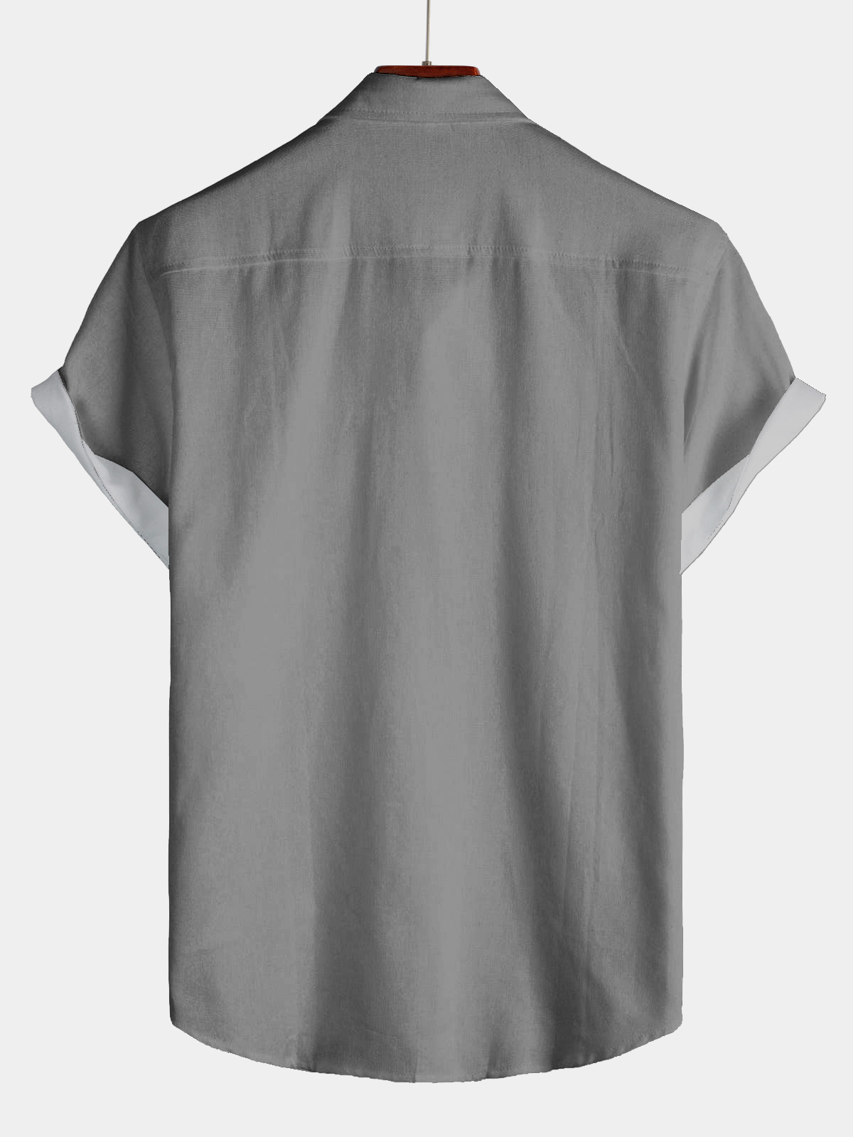 Men's casual lapel short sleeved shirt