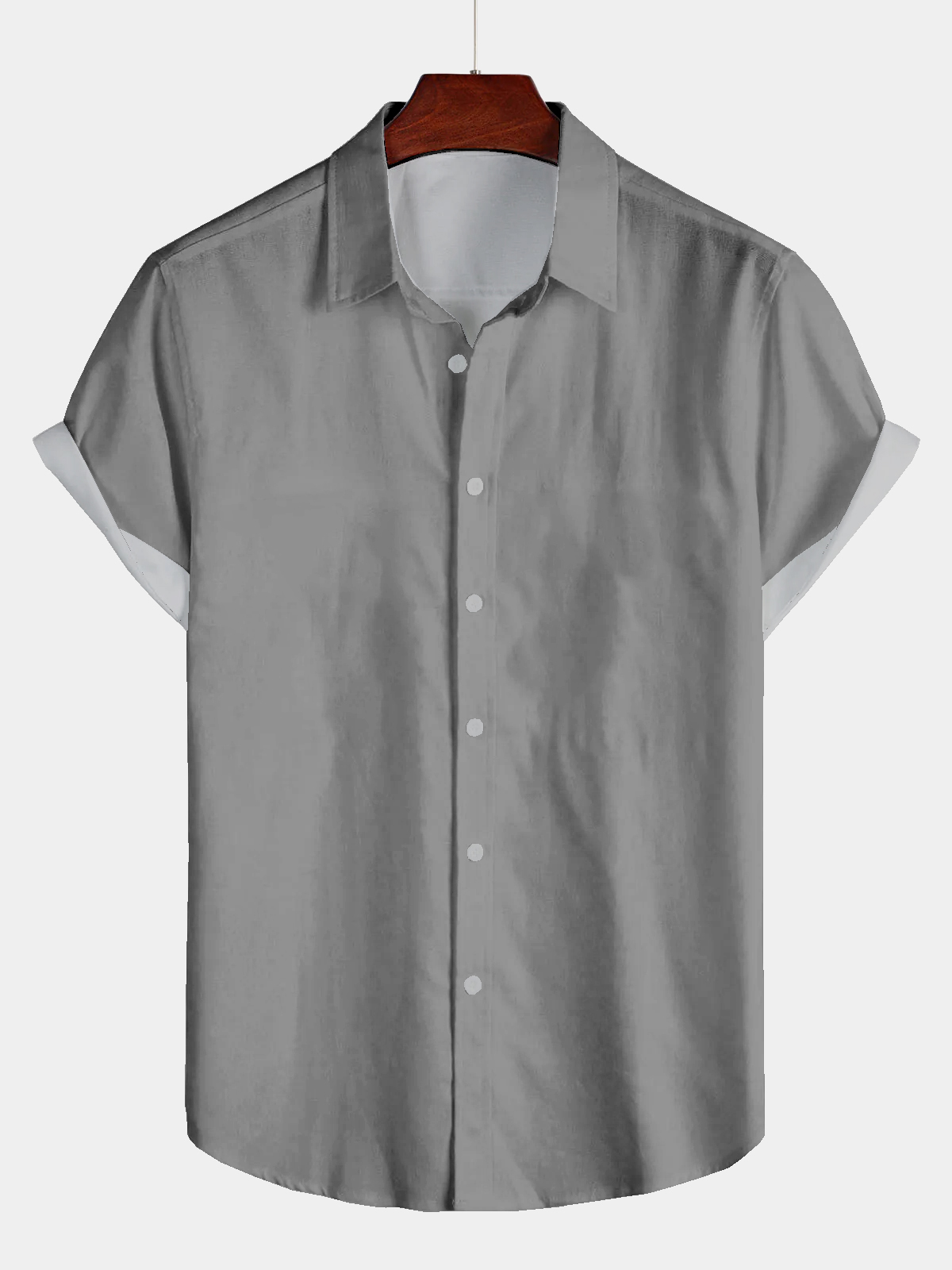 Men's casual lapel short sleeved shirt