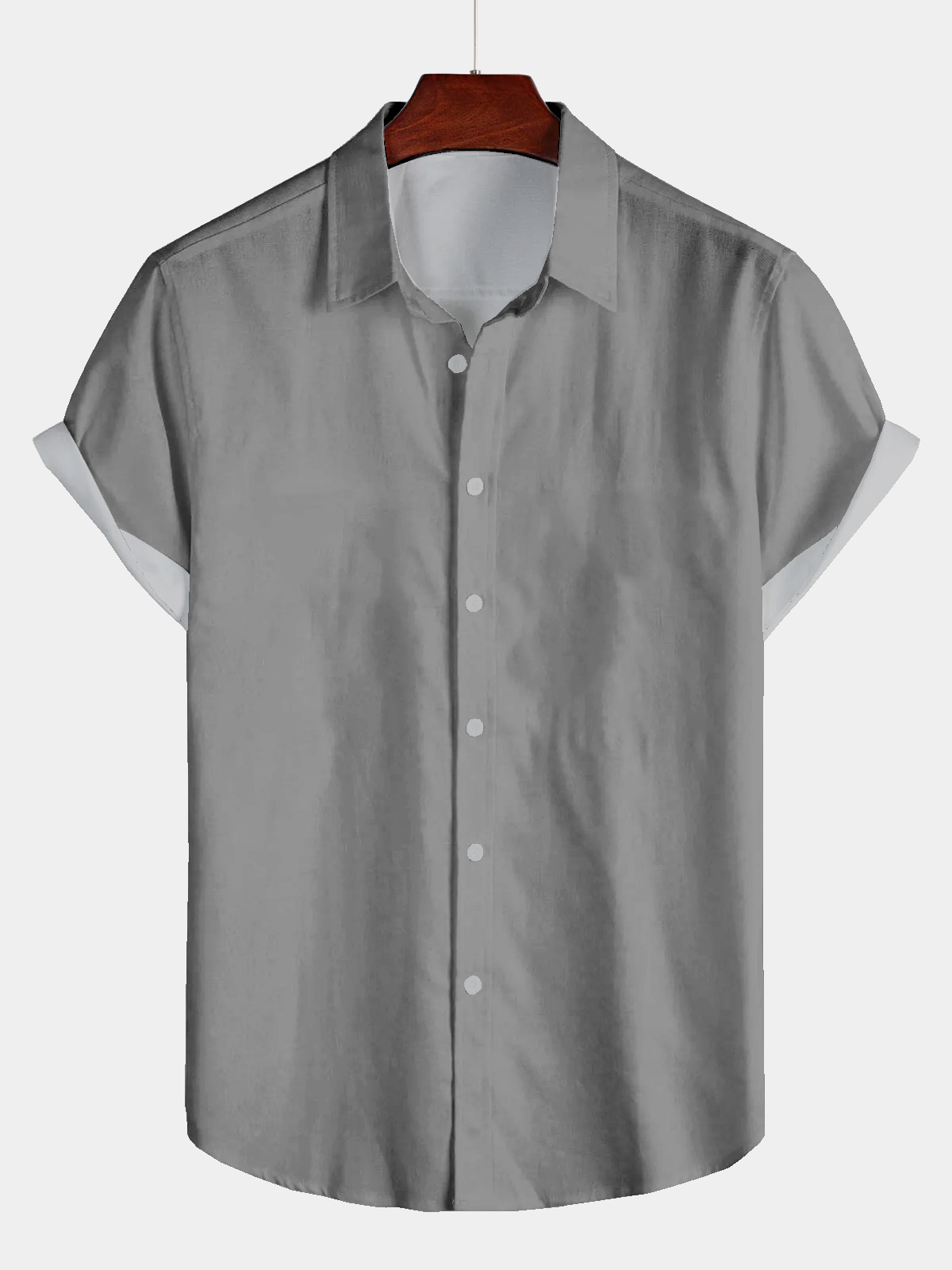 Men's casual lapel short sleeved shirt