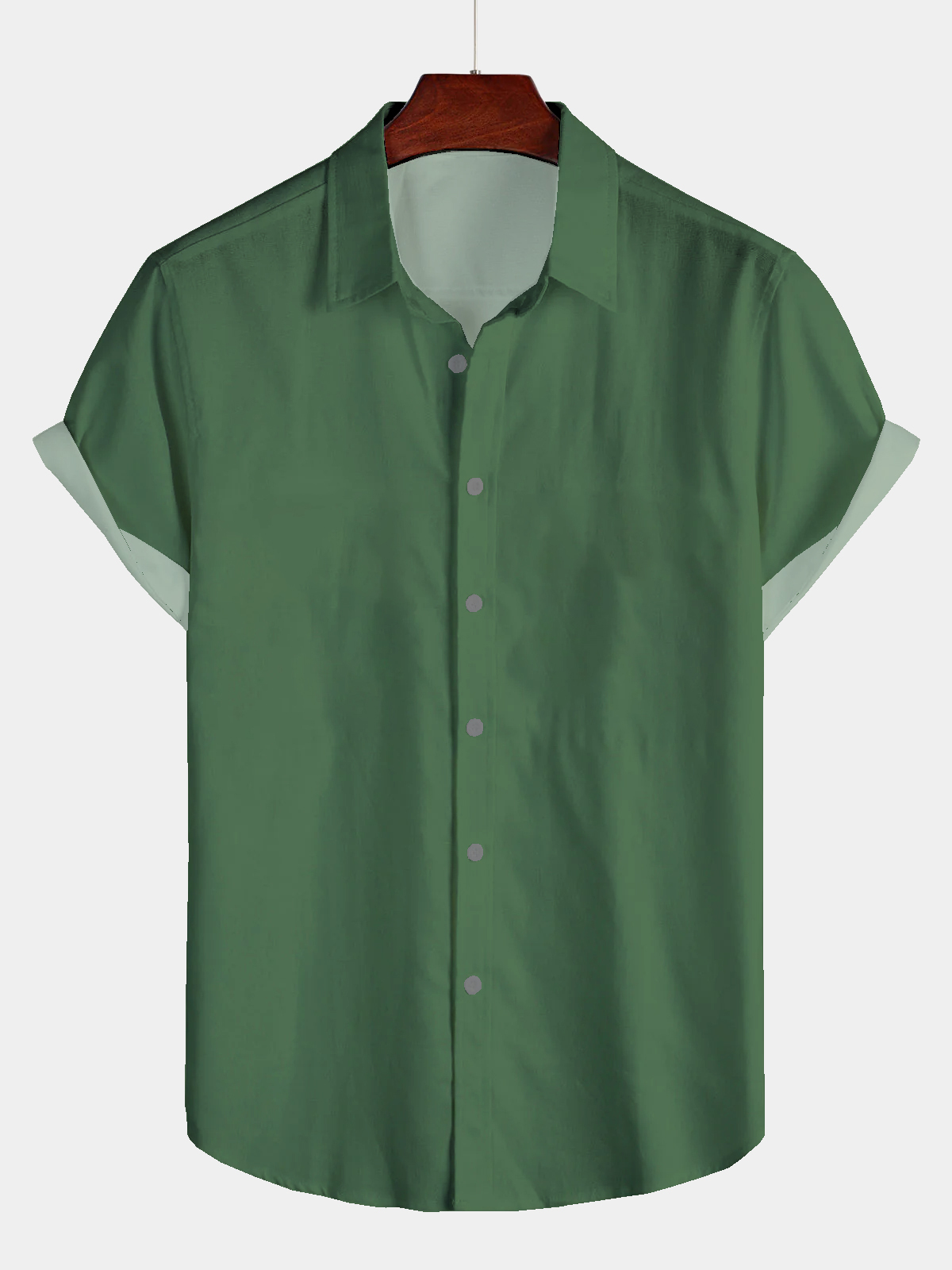 Men's casual lapel short sleeved shirt