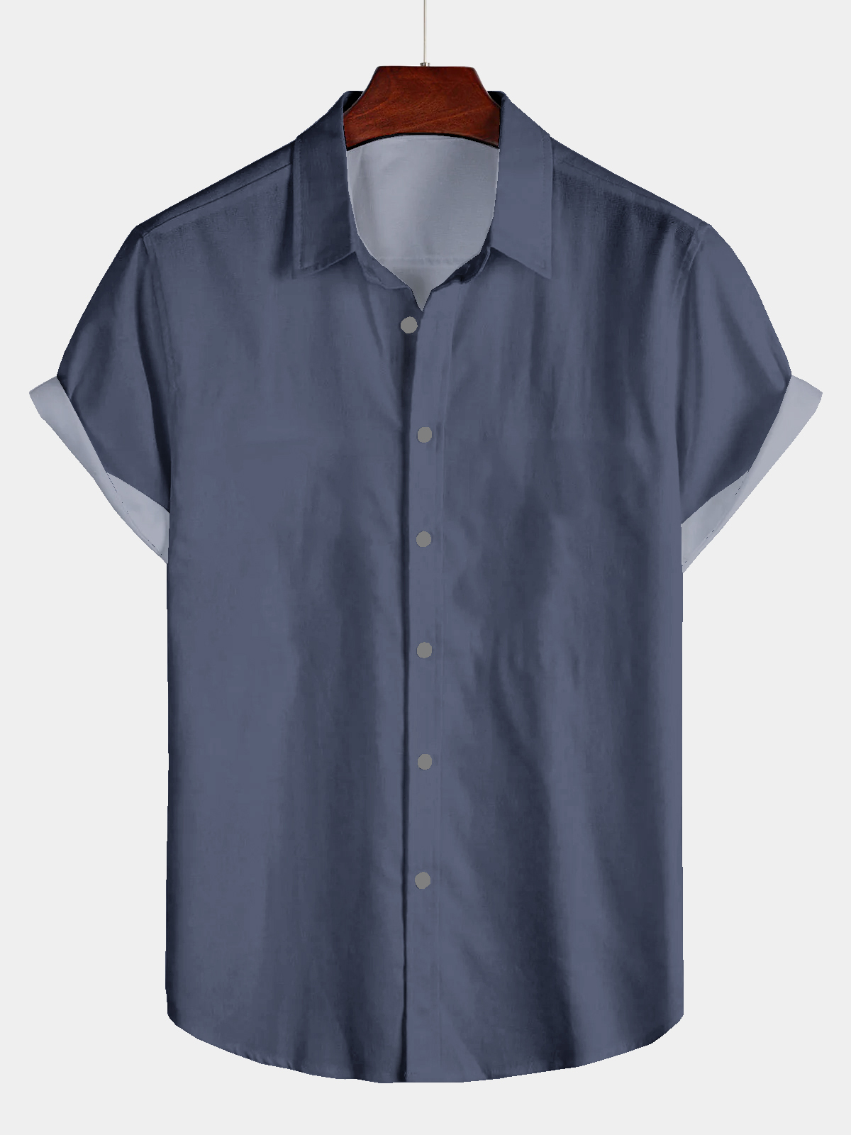 Men's casual lapel short sleeved shirt