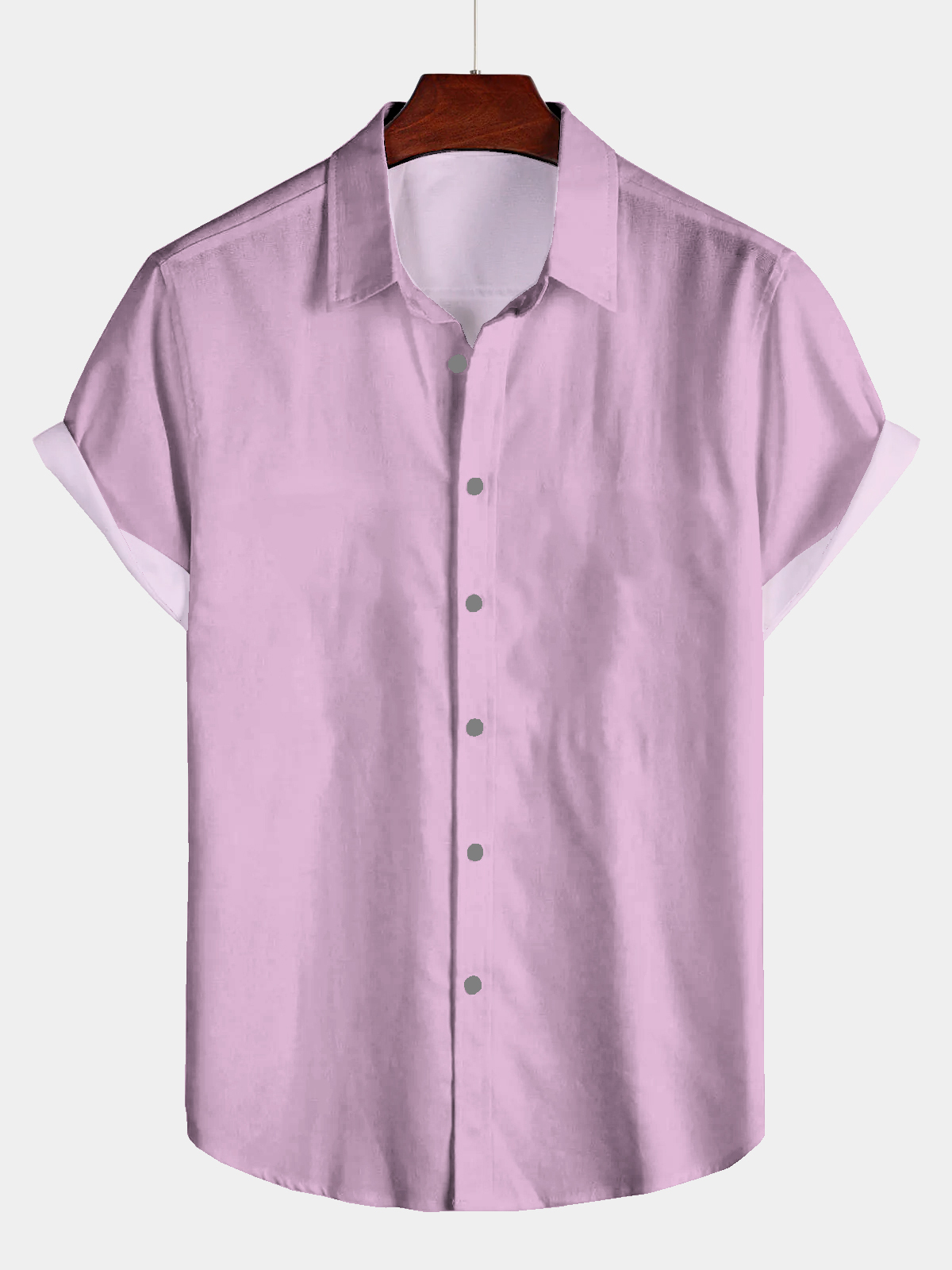 Men's casual lapel short sleeved shirt