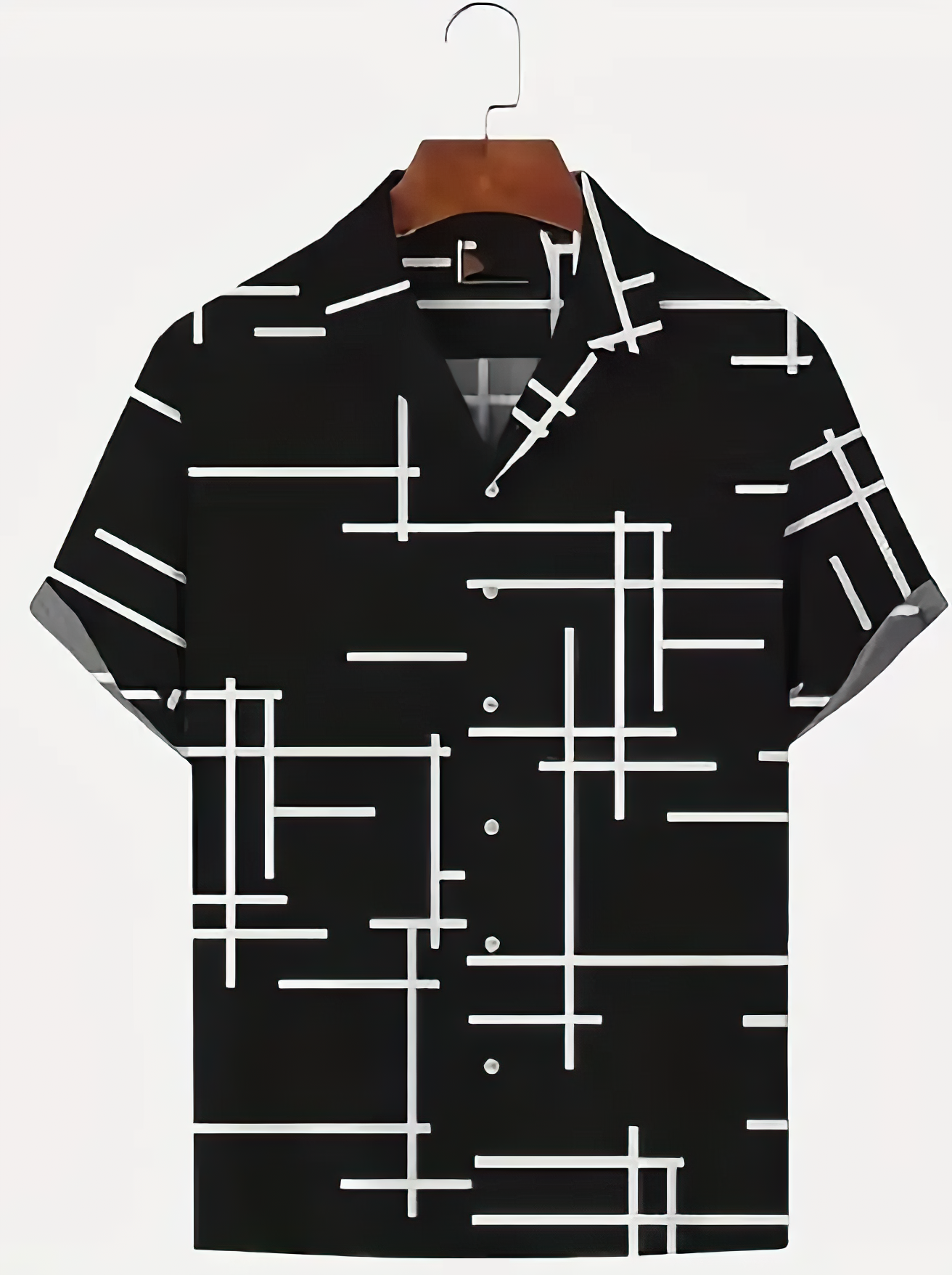 Trendy Stripe Print Men's Casual Short Sleeve Hawaiian Shirt