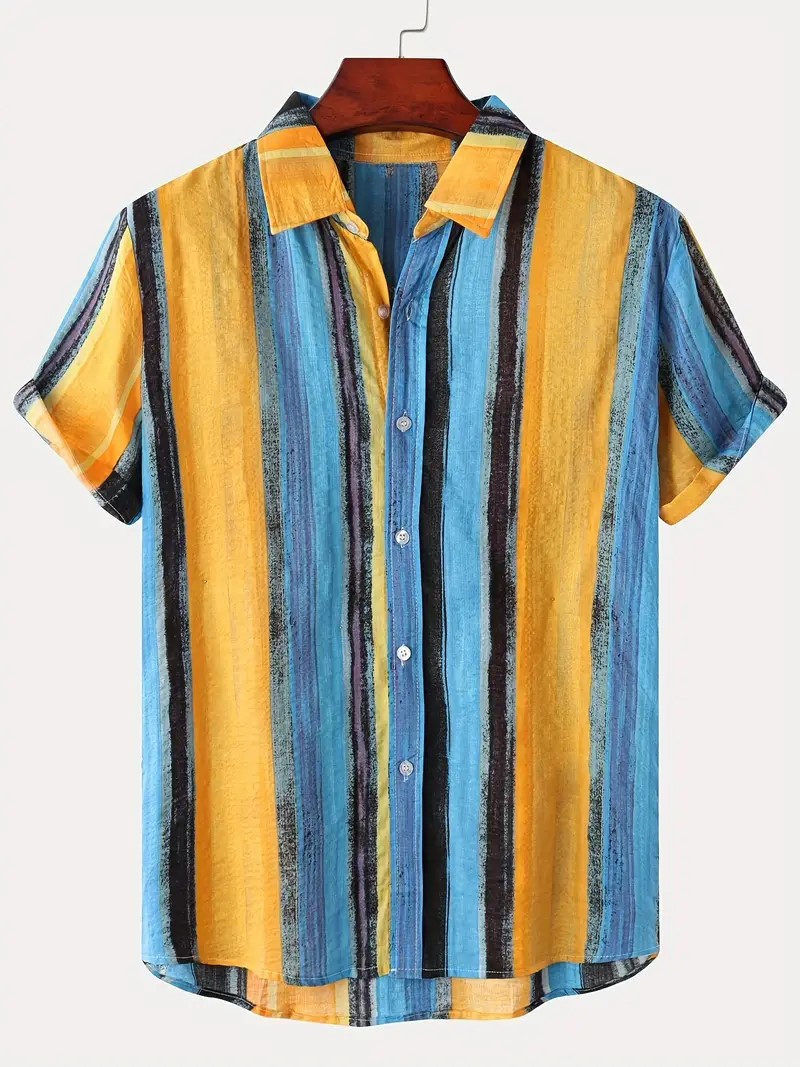 Men's Thin Comfy Casual Sleeve Lapel Hawaiian Shirt