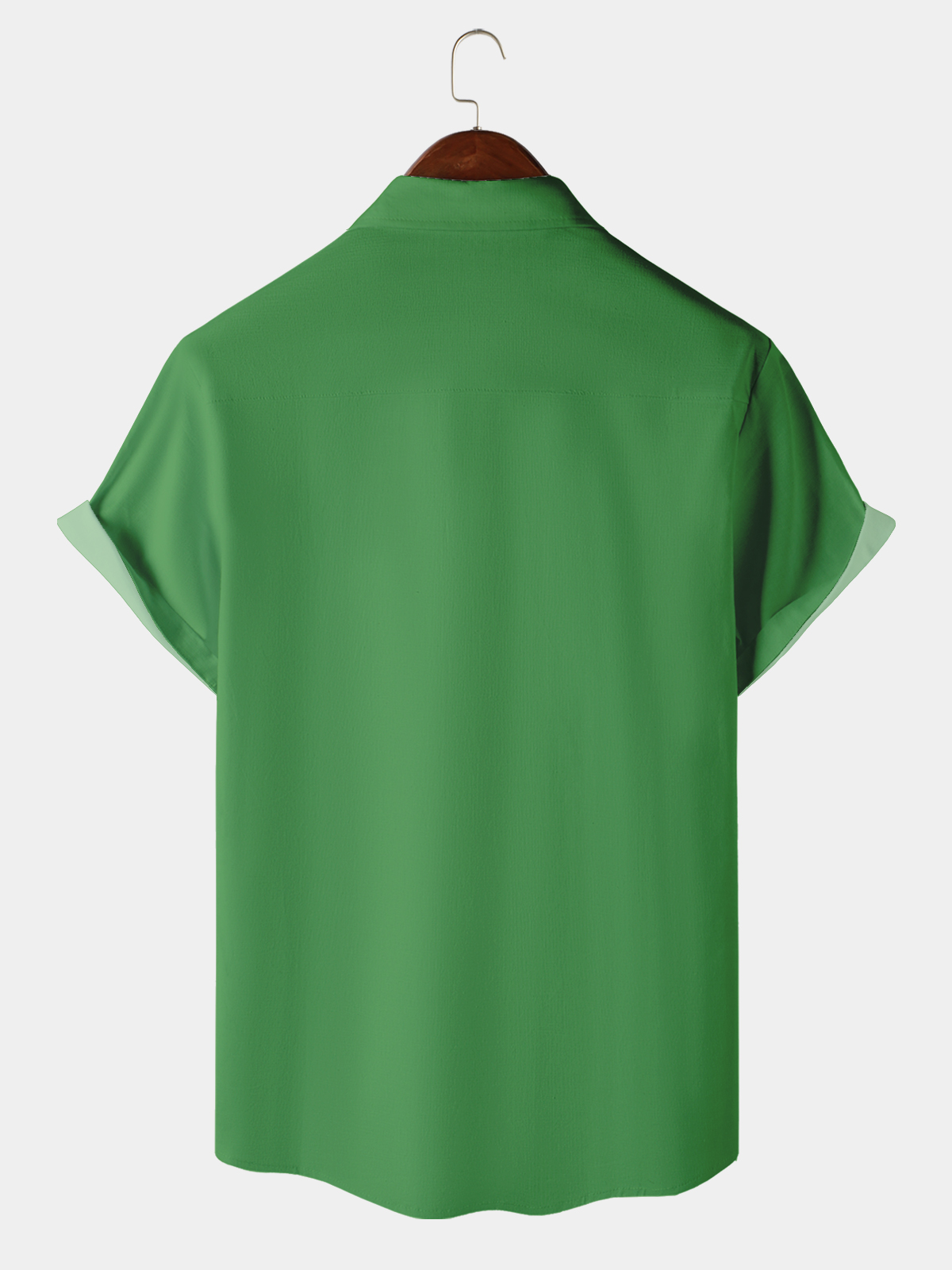 Men's Casual Festival Leprechaun Pony Element Lapel Pocket Short Sleeve Bowling Shirt