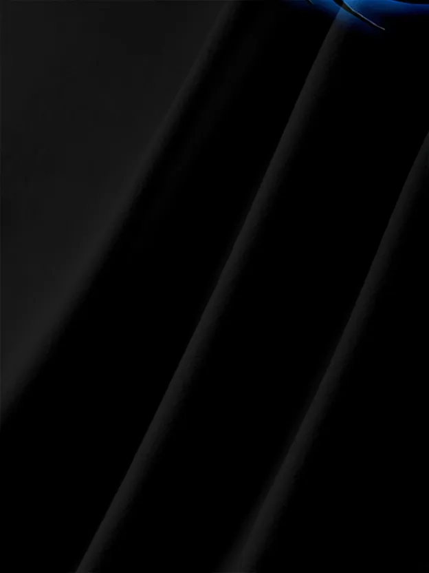 Men's Casual Double Dragon Element Printed Lapel Pocket Short Sleeve Shirt