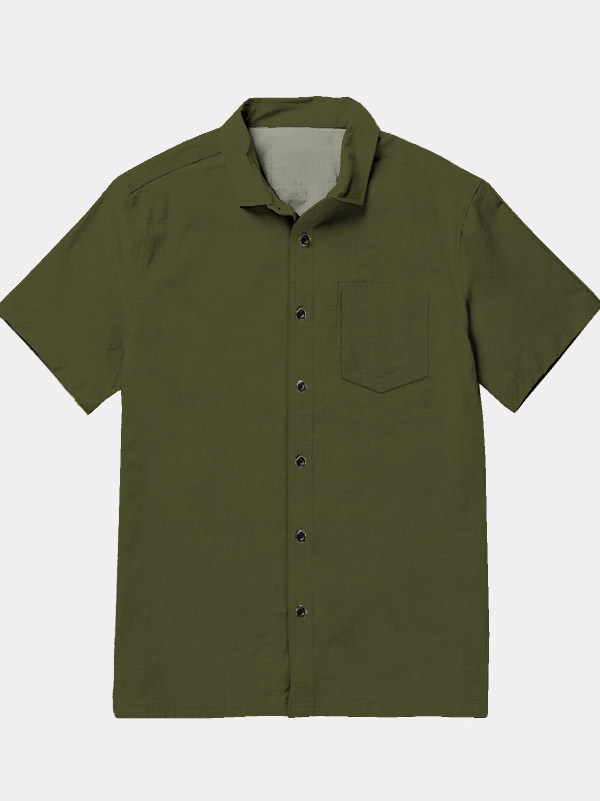 Men's casual lapel pocket short sleeved shirt