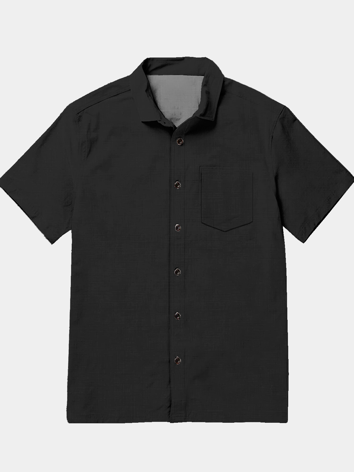 Men's casual lapel pocket short sleeved shirt