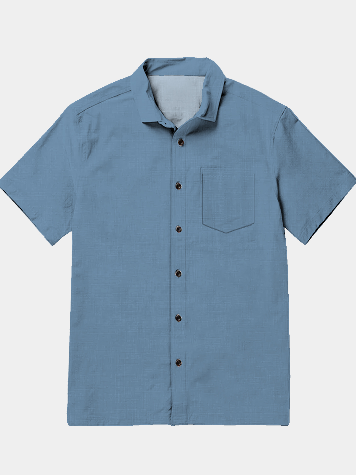Men's casual lapel pocket short sleeved shirt