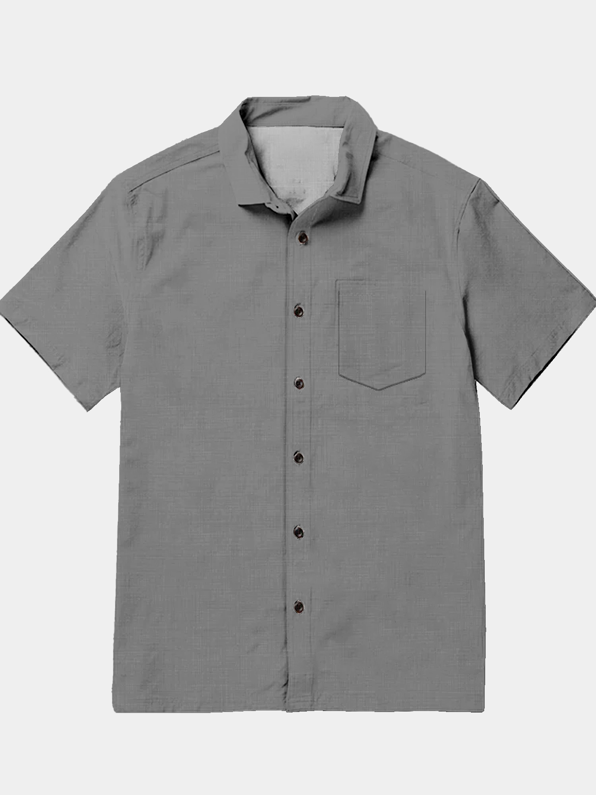 Men's casual lapel pocket short sleeved shirt