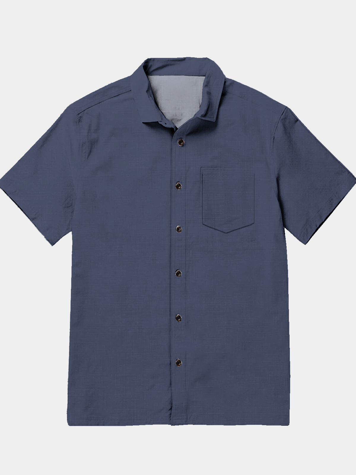 Men's casual lapel pocket short sleeved shirt