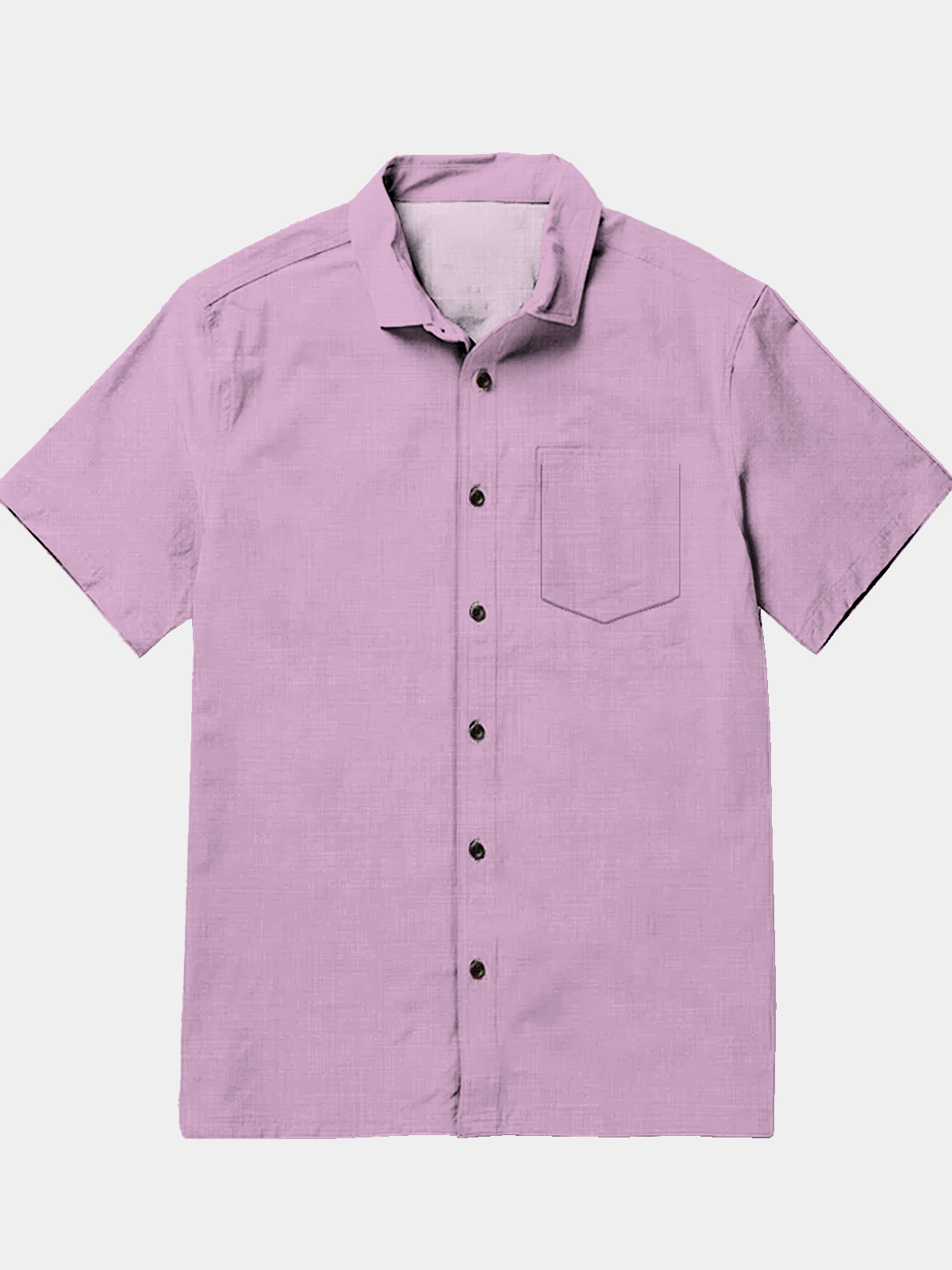 Men's casual lapel pocket short sleeved shirt