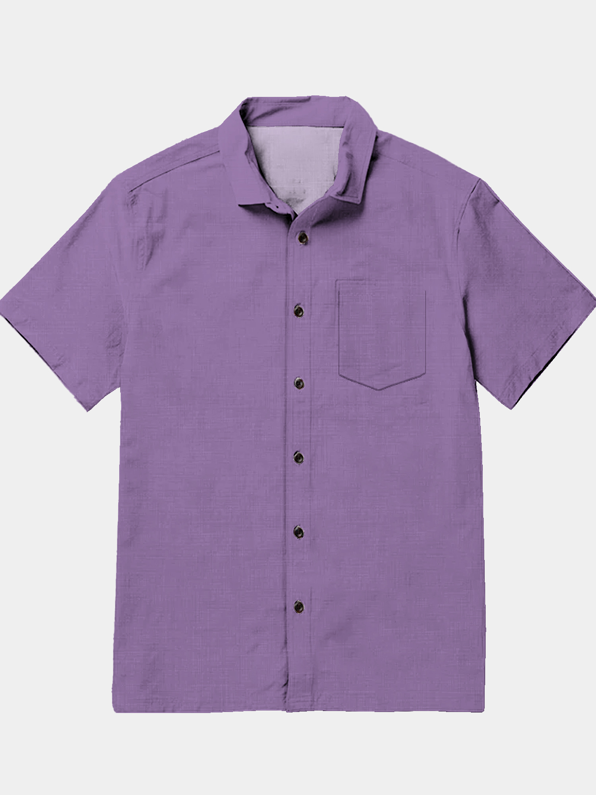 Men's casual lapel pocket short sleeved shirt
