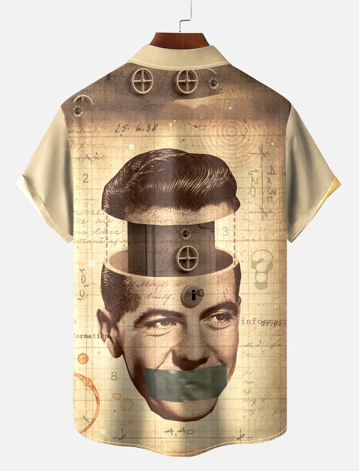 Book Pattern Short Sleeve Shirt