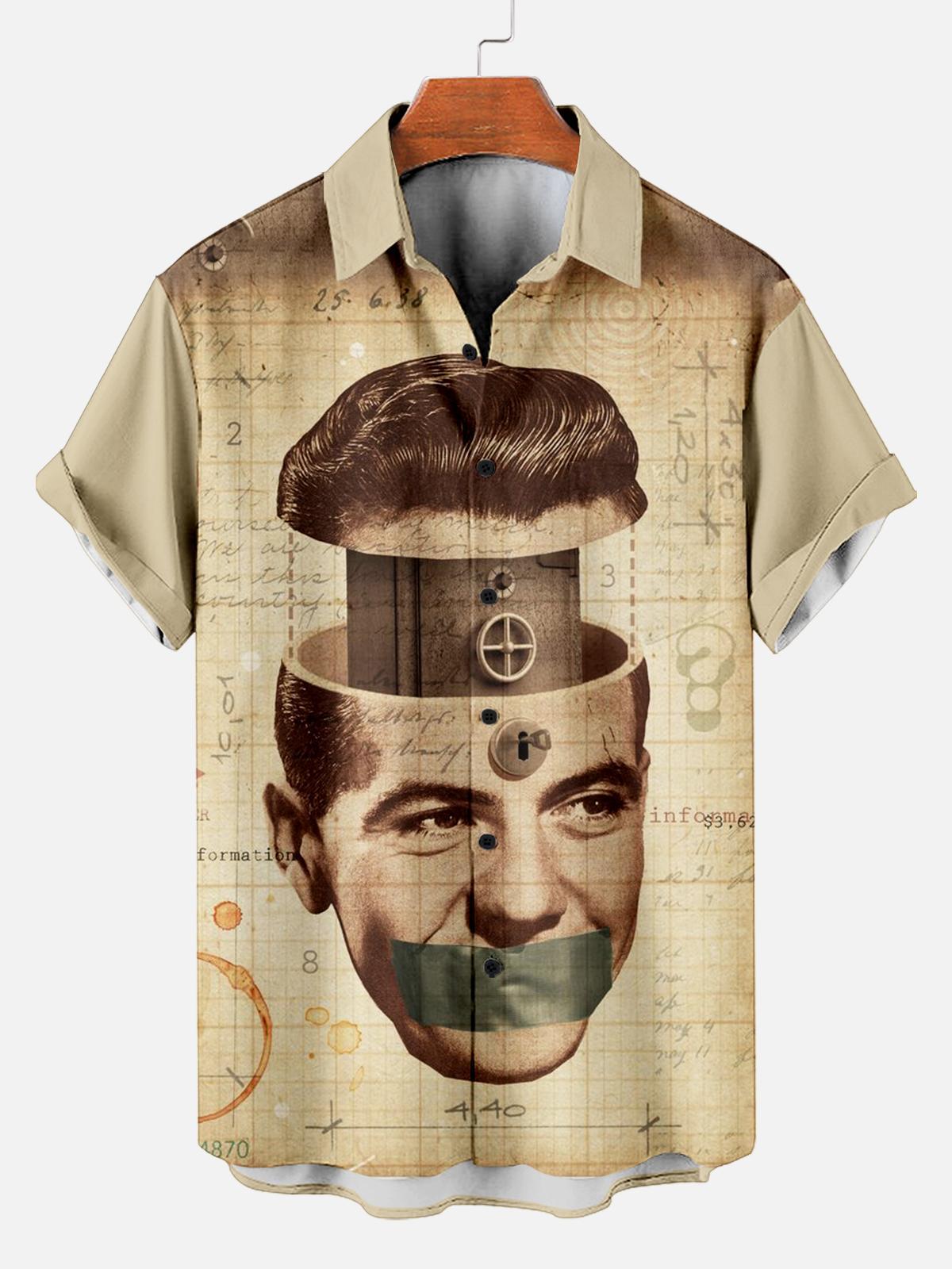 Book Pattern Short Sleeve Shirt
