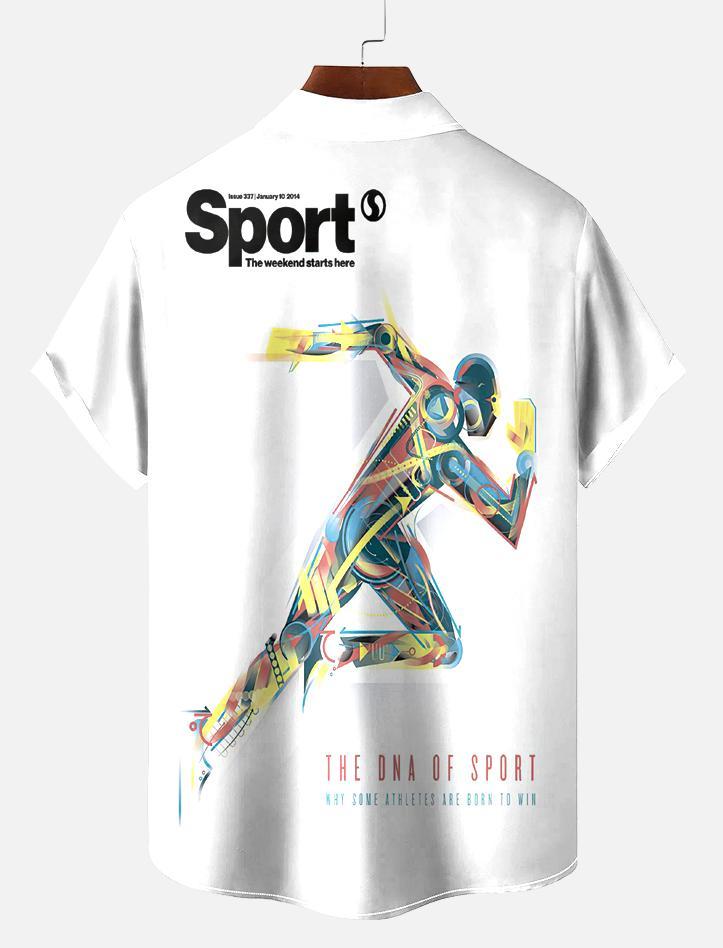 Book Pattern Short Sleeve Shirt