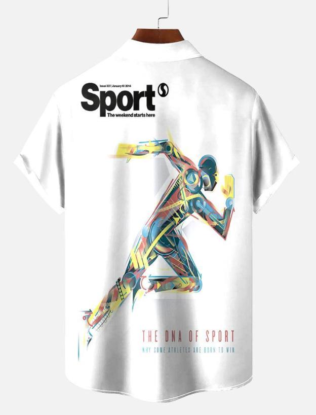 Book Pattern Short Sleeve Shirt