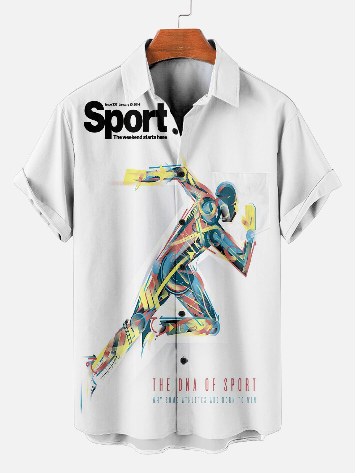 Book Pattern Short Sleeve Shirt