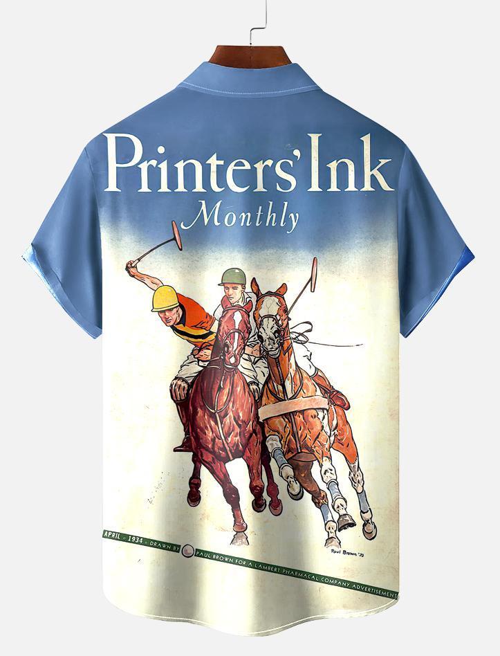 Book Pattern Short Sleeve Shirt