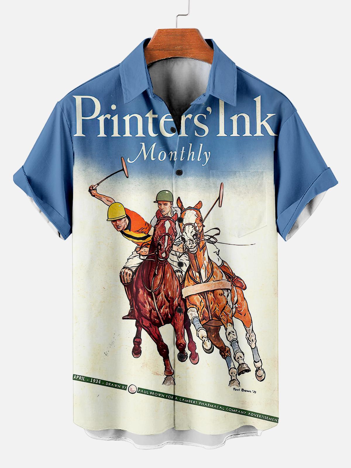 Book Pattern Short Sleeve Shirt